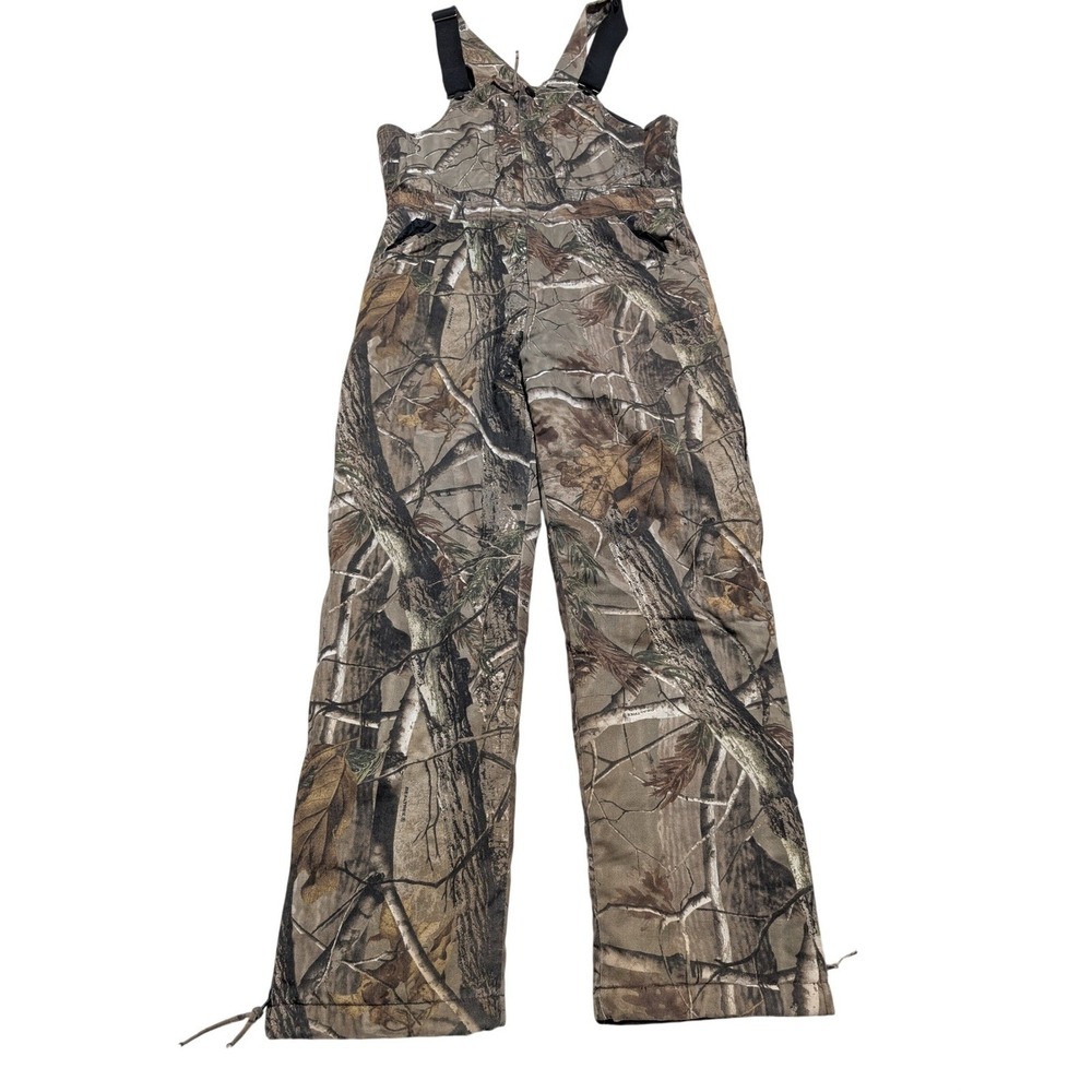 Russell Outdoors Bib Overalls Youth XL Camo Flintlock Insulated Hunting Realtree